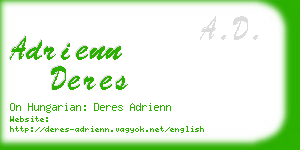 adrienn deres business card
